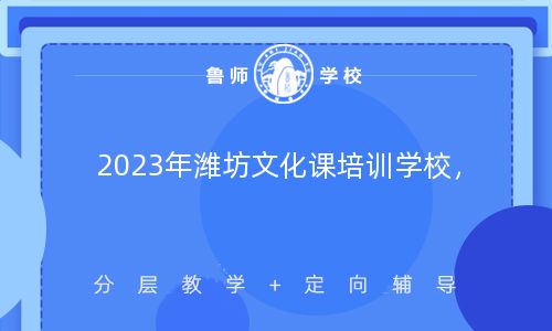 2023年潍坊文化课培训学校，文化课辅导班集训排名(2023