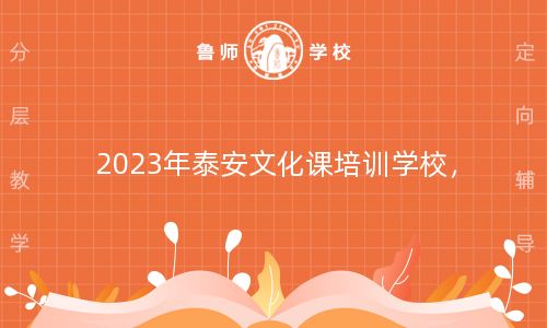 2023年泰安文化课培训学校，文化课辅导班集训排名